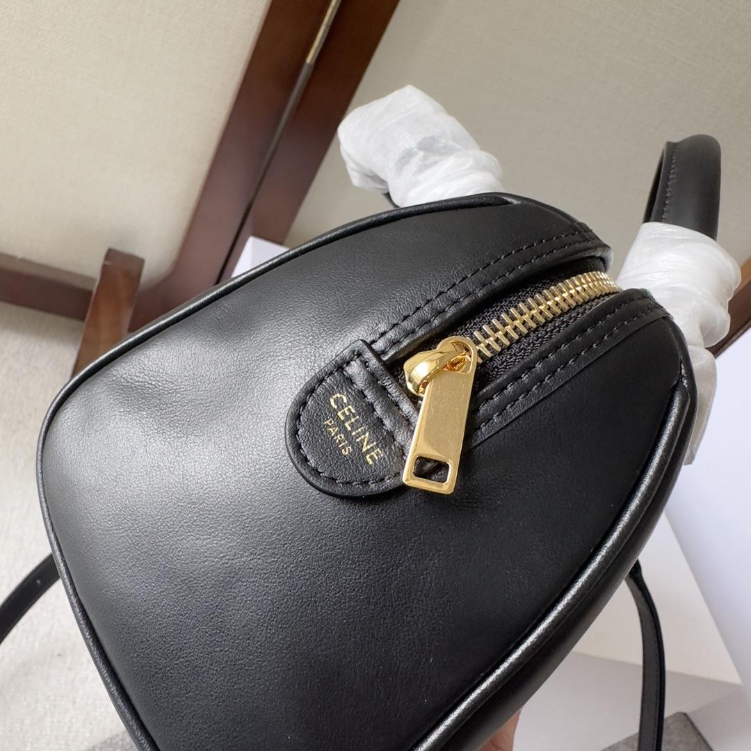 Celine Small Boston Cuir Triomphe In Smooth Calfskin Black - DopestKickz