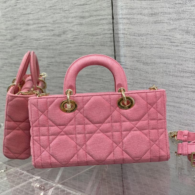 Dior Denim Macrocannage Lady D-Joy Pink(26*6*14cm) - DopestKickz