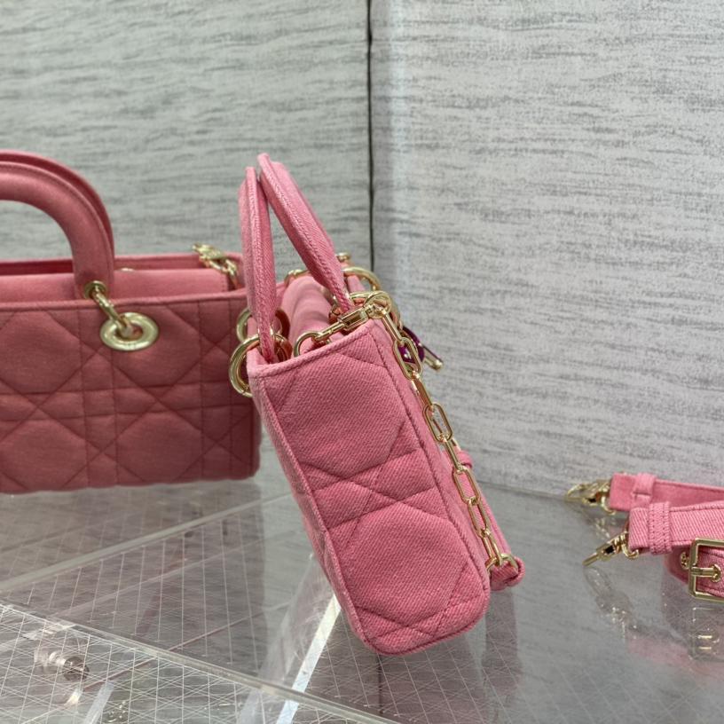 Dior Denim Macrocannage Lady D-Joy Pink(26*6*14cm) - DopestKickz