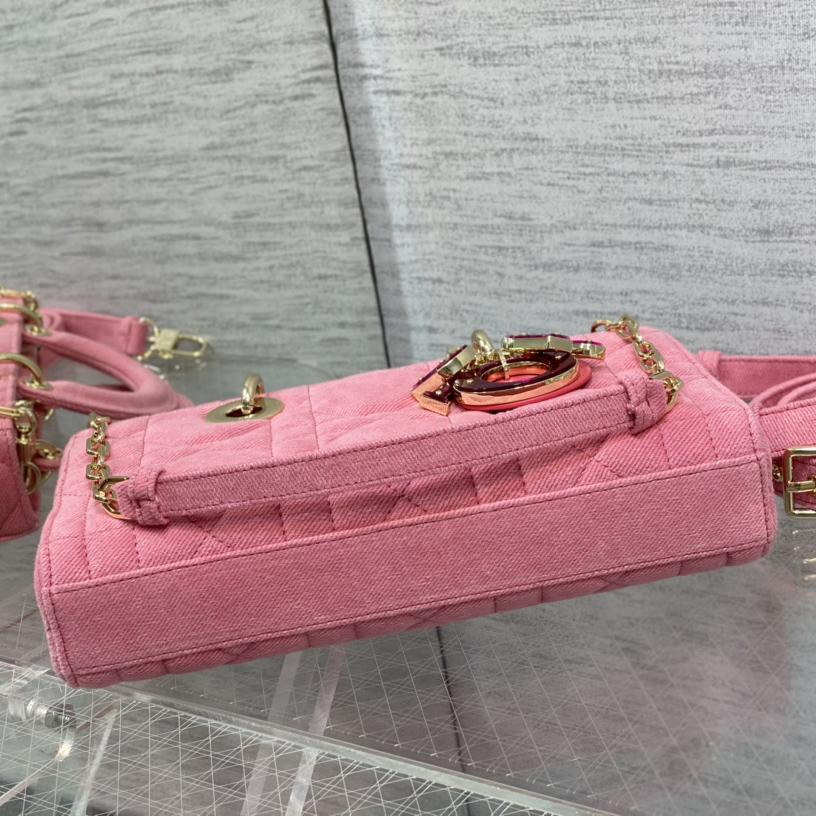 Dior Denim Macrocannage Lady D-Joy Pink(26*6*14cm) - DopestKickz
