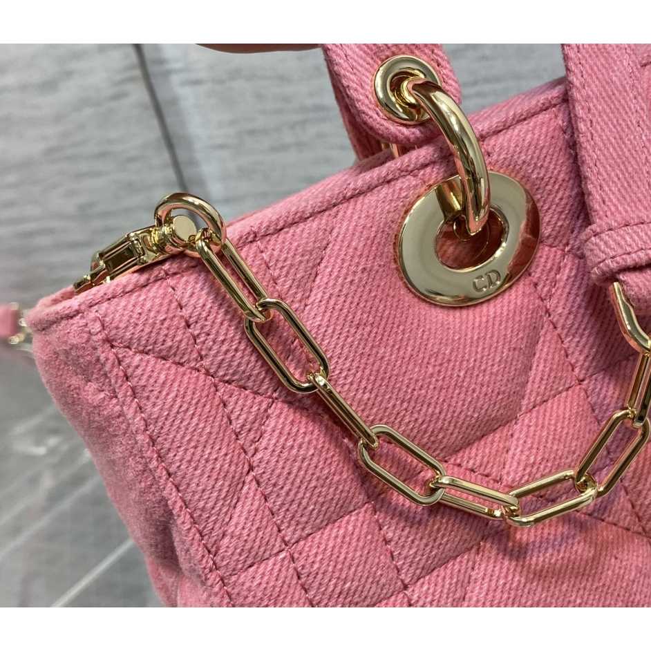 Dior Denim Macrocannage Lady D-Joy Pink(26*6*14cm) - DopestKickz