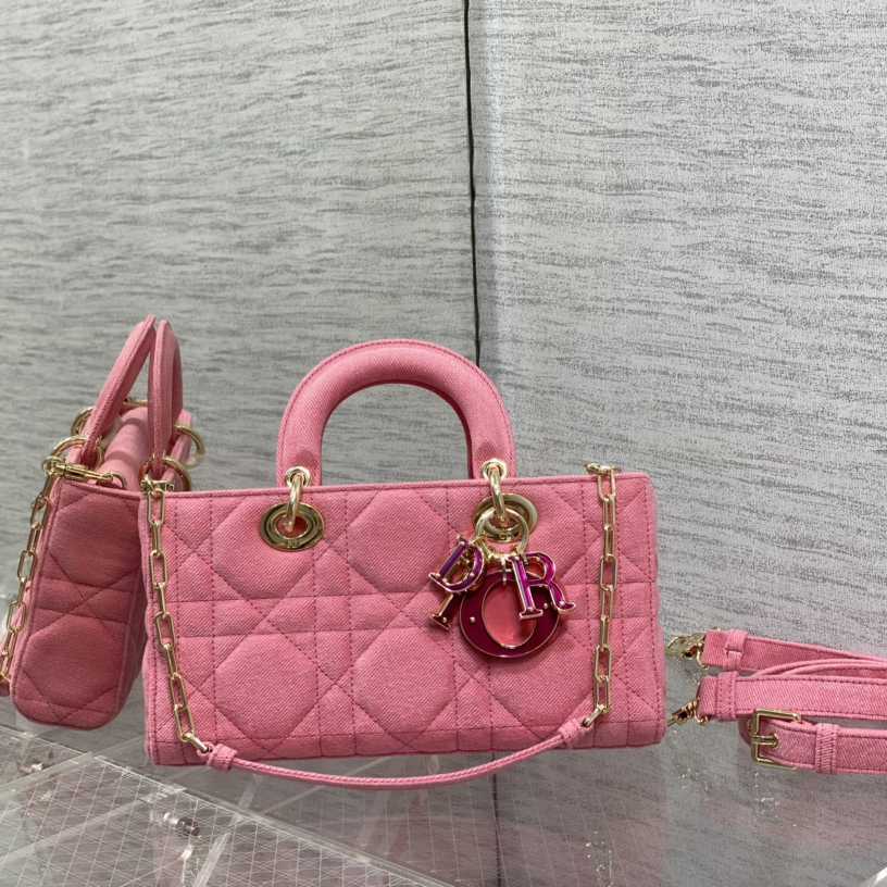 Dior Denim Macrocannage Lady D-Joy Pink(26*6*14cm) - DopestKickz