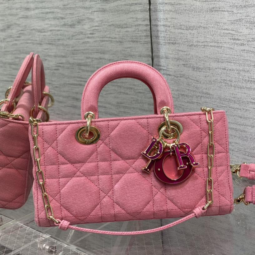 Dior Denim Macrocannage Lady D-Joy Pink(26*6*14cm) - DopestKickz