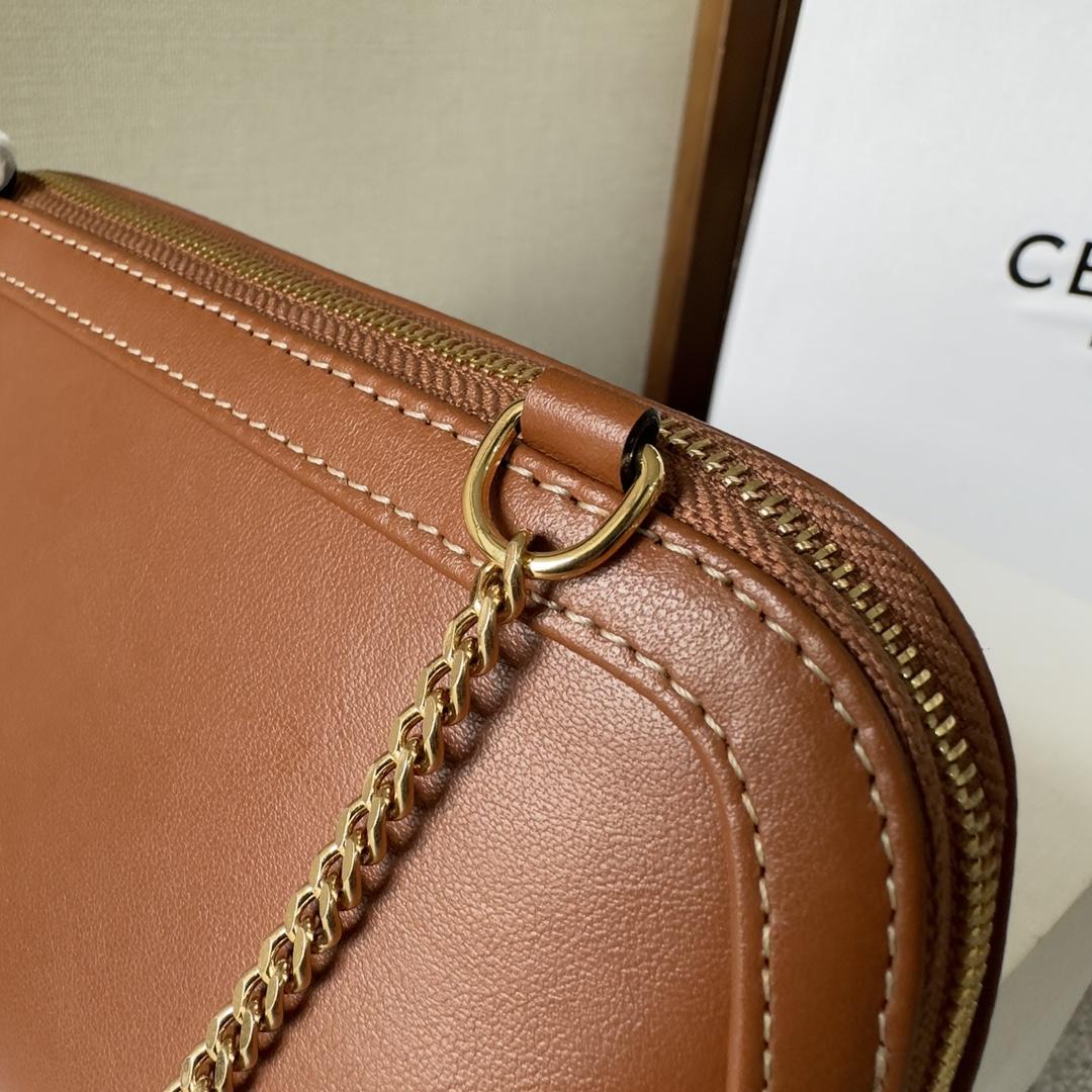 Celine Clutch On Chain Cuir Triomphe In Smooth Calfskin Tan - DopestKickz