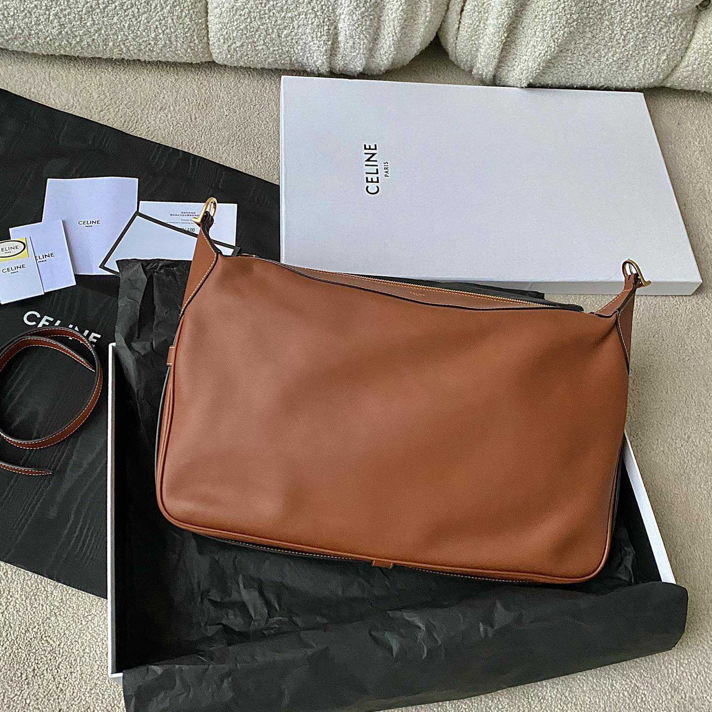 Celine Large Romy In Supple Calfskin Tan - DopestKickz