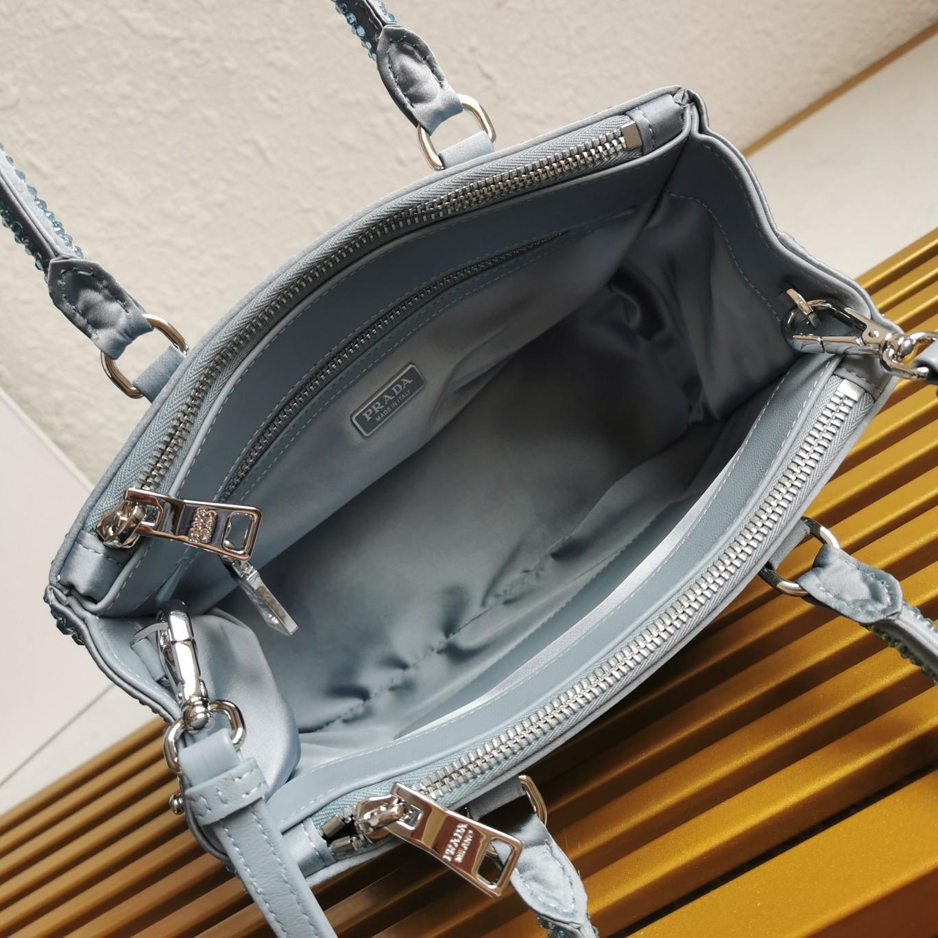 Prada Galleria satin Mini-Bag With Crystals - DopestKickz