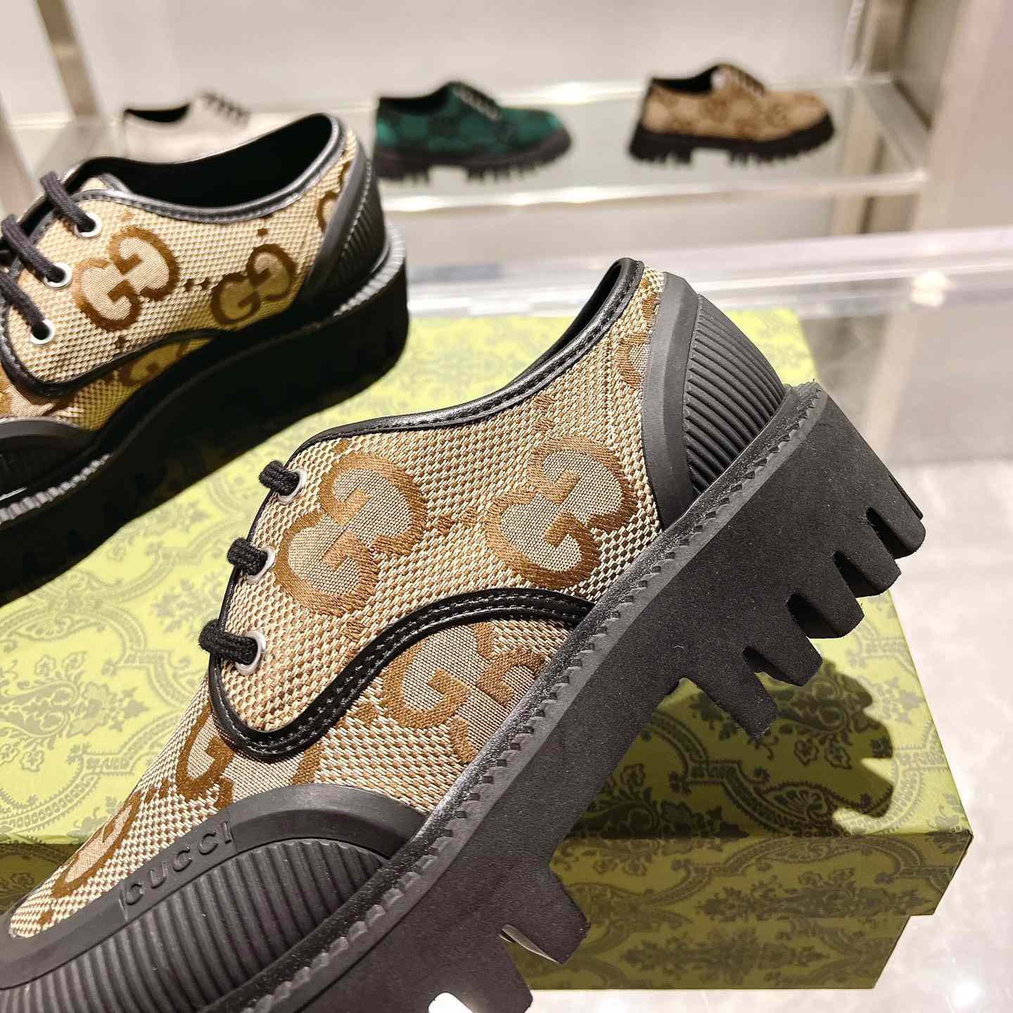 Gucci Maxi GG Lace-Up Shoe - DopestKickz