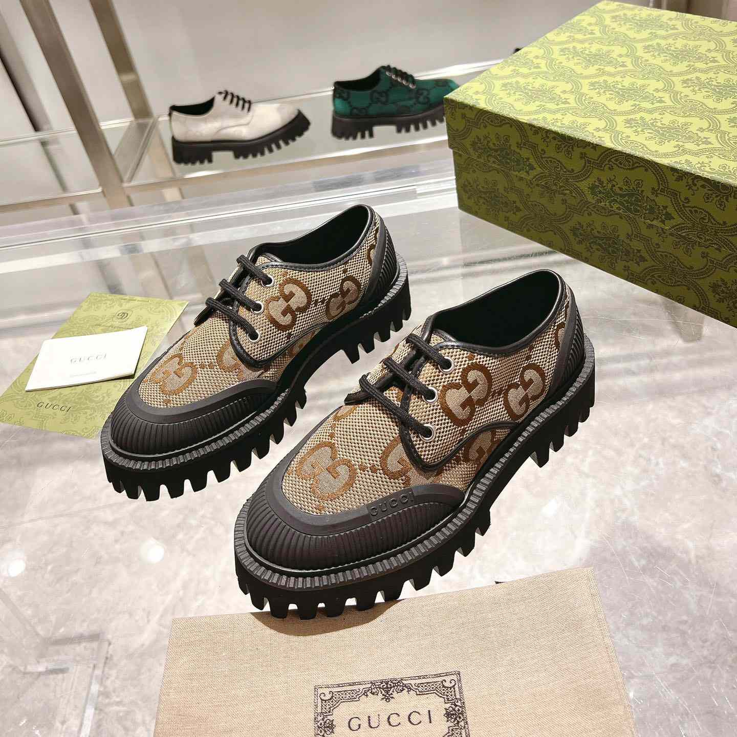 Gucci Maxi GG Lace-Up Shoe - DopestKickz