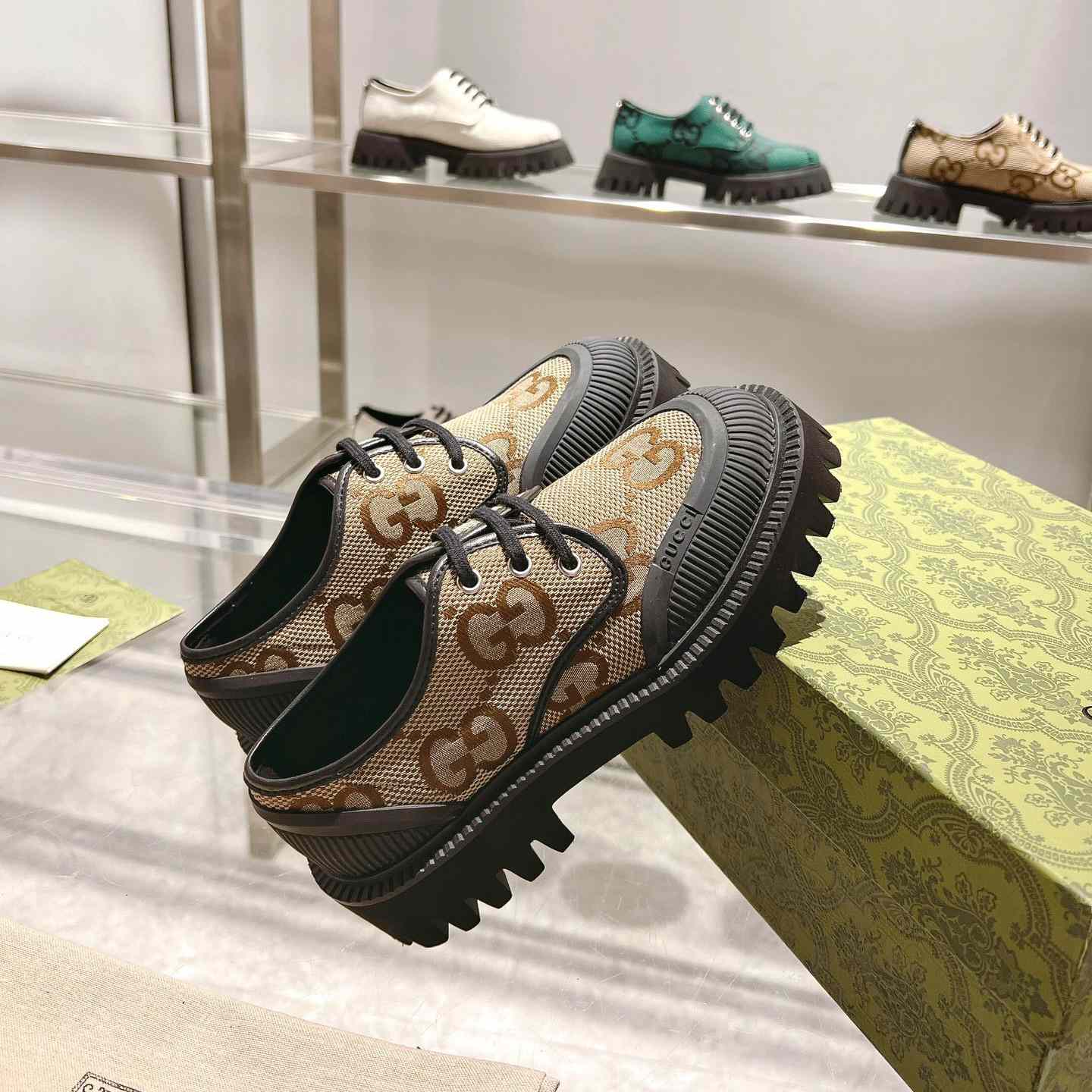 Gucci Maxi GG Lace-Up Shoe - DopestKickz