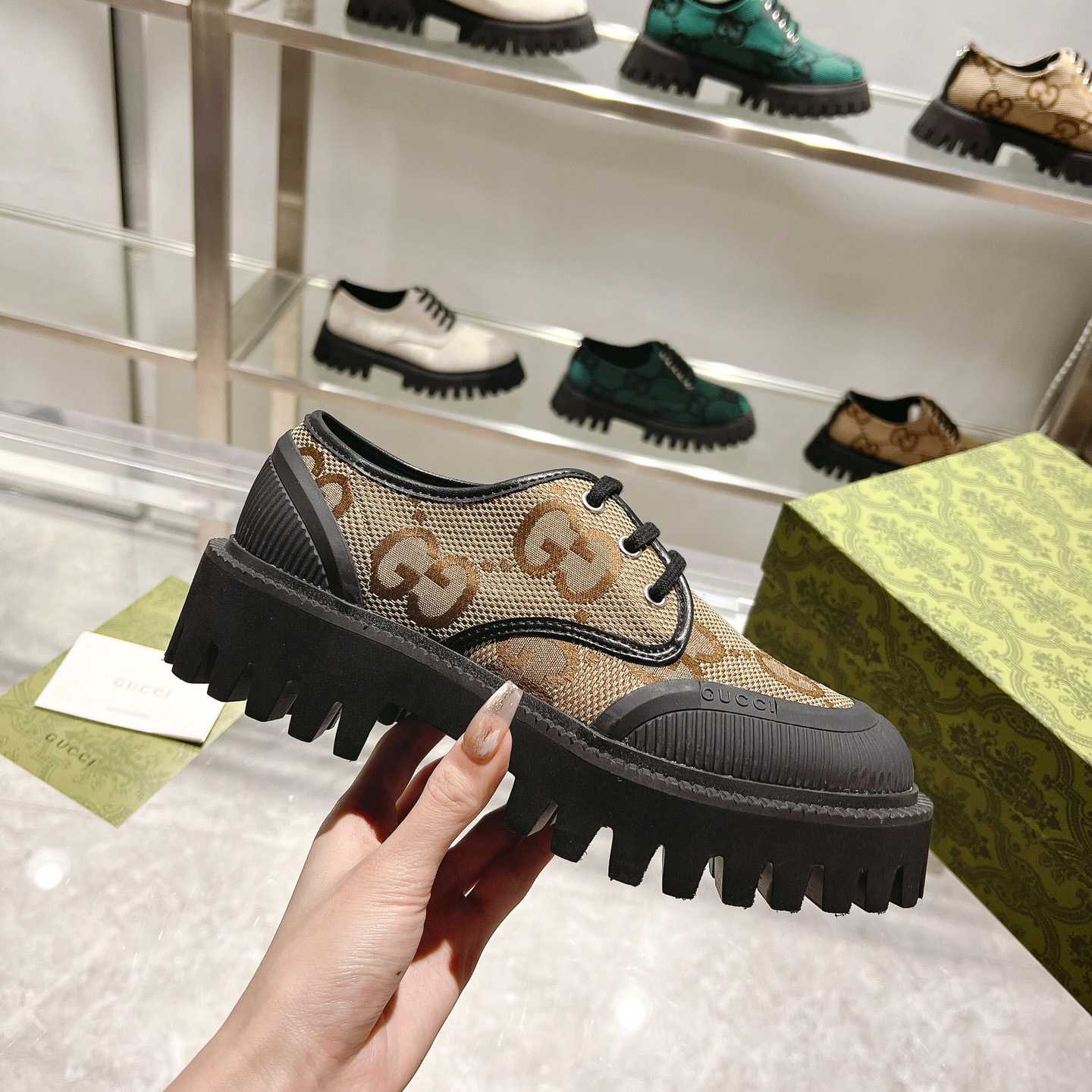 Gucci Maxi GG Lace-Up Shoe - DopestKickz