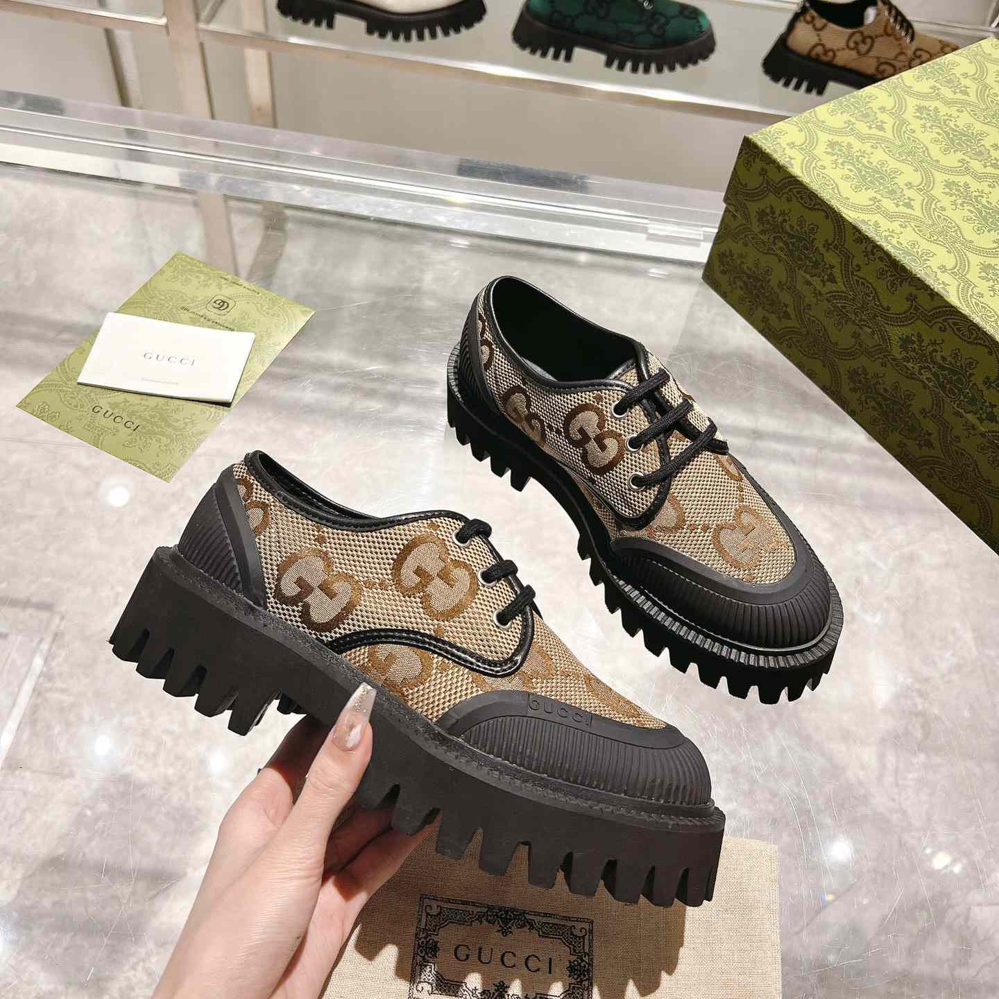 Gucci Maxi GG Lace-Up Shoe - DopestKickz