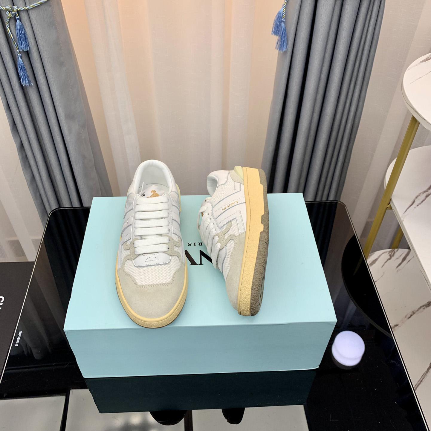 Lanvin Leather Clay Low-Top Sneakers - DopestKickz