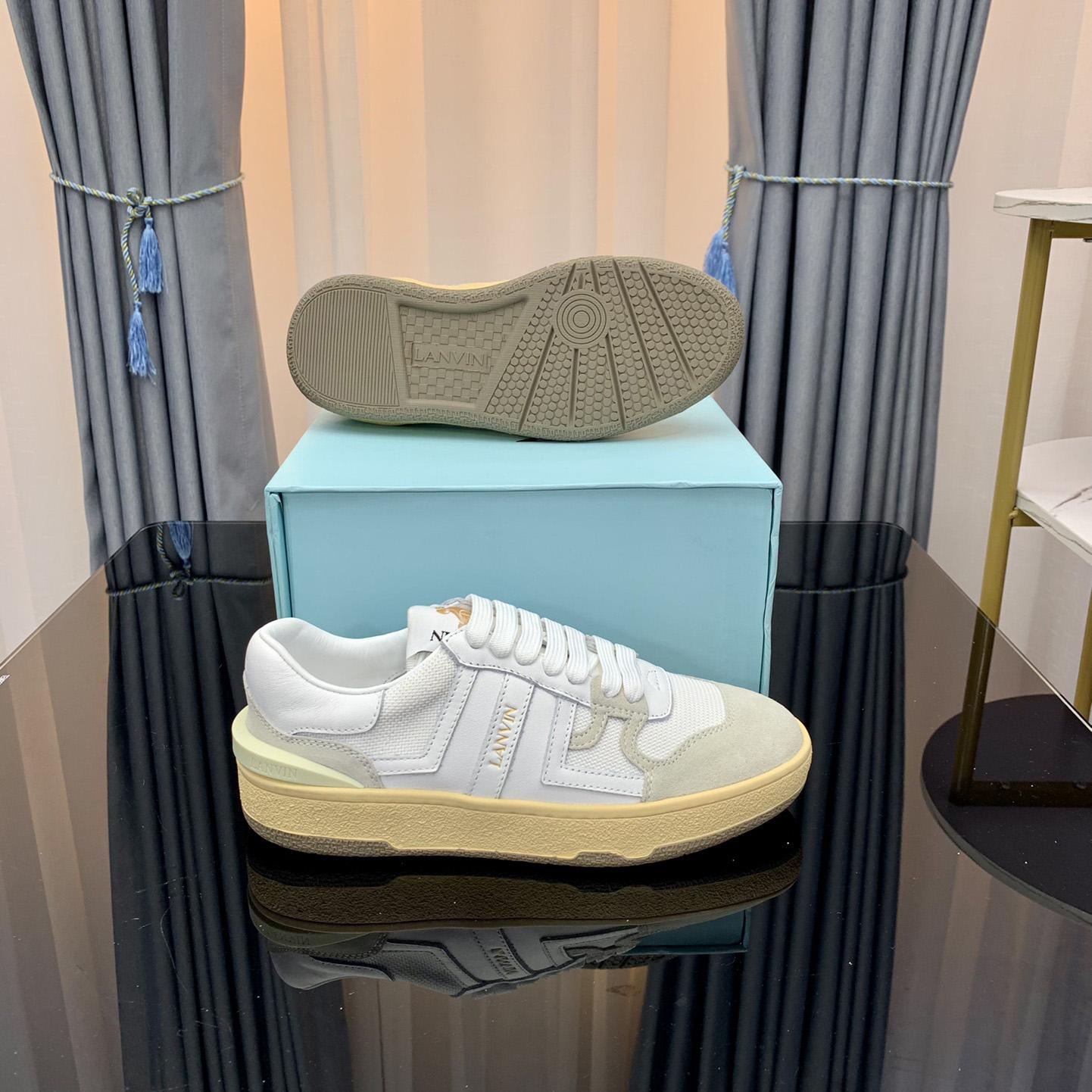 Lanvin Leather Clay Low-Top Sneakers - DopestKickz