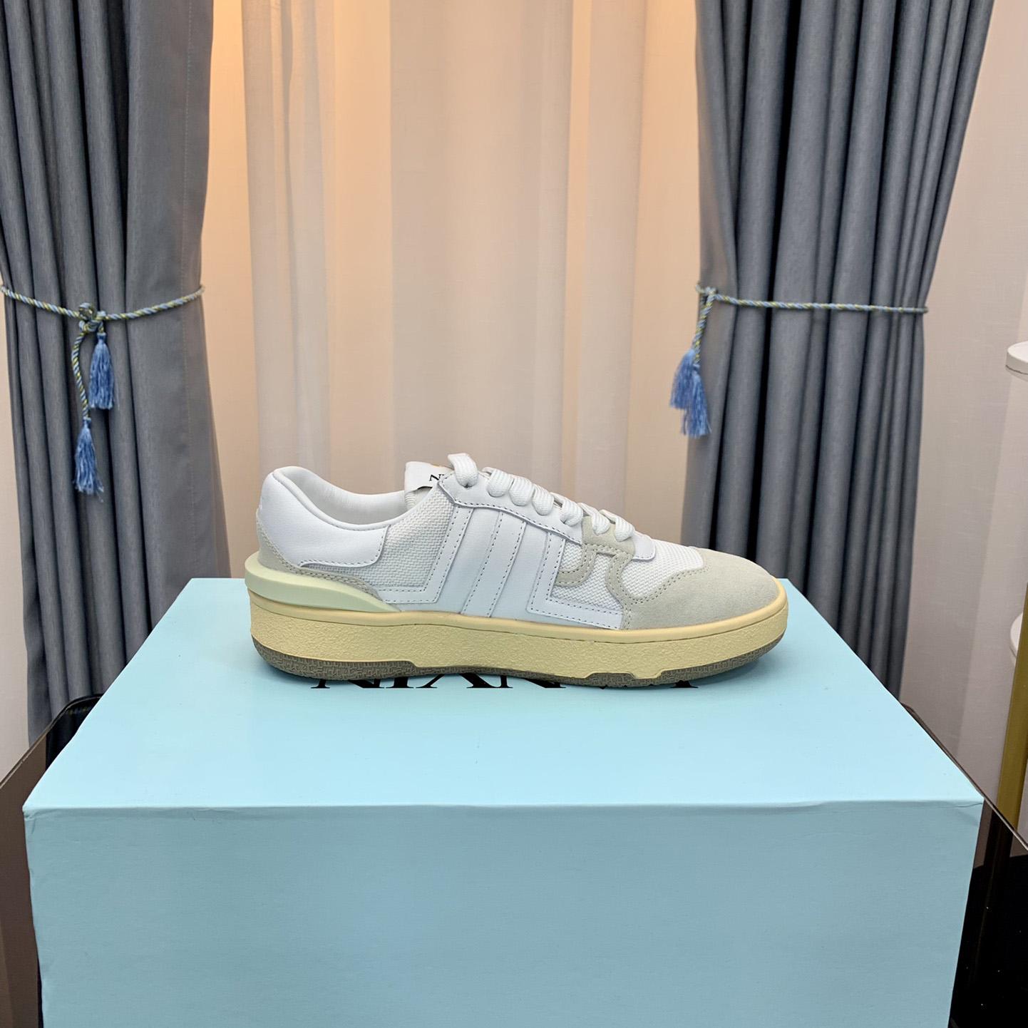 Lanvin Leather Clay Low-Top Sneakers - DopestKickz