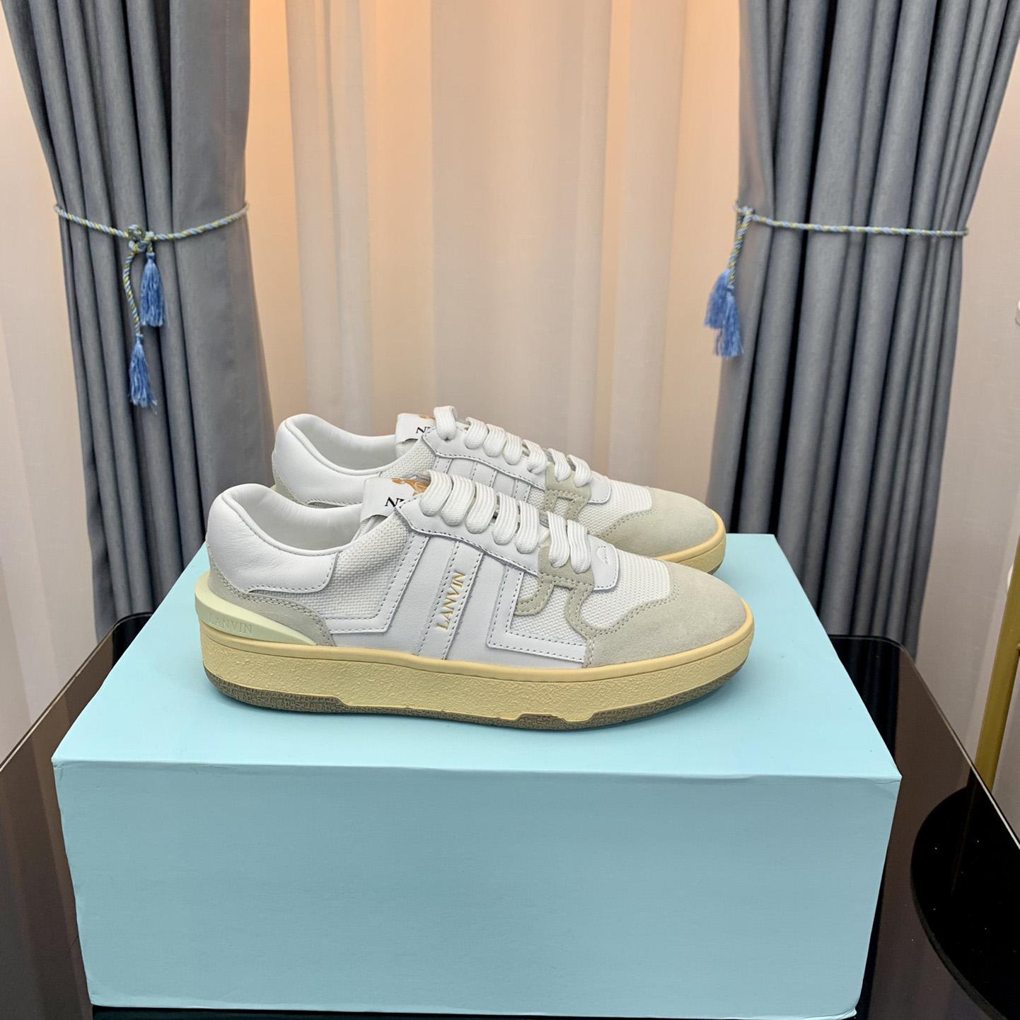 Lanvin Leather Clay Low-Top Sneakers - DopestKickz