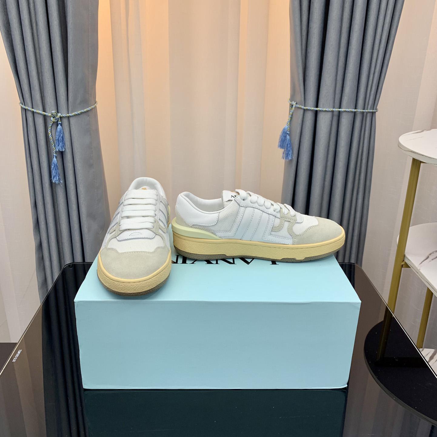 Lanvin Leather Clay Low-Top Sneakers - DopestKickz