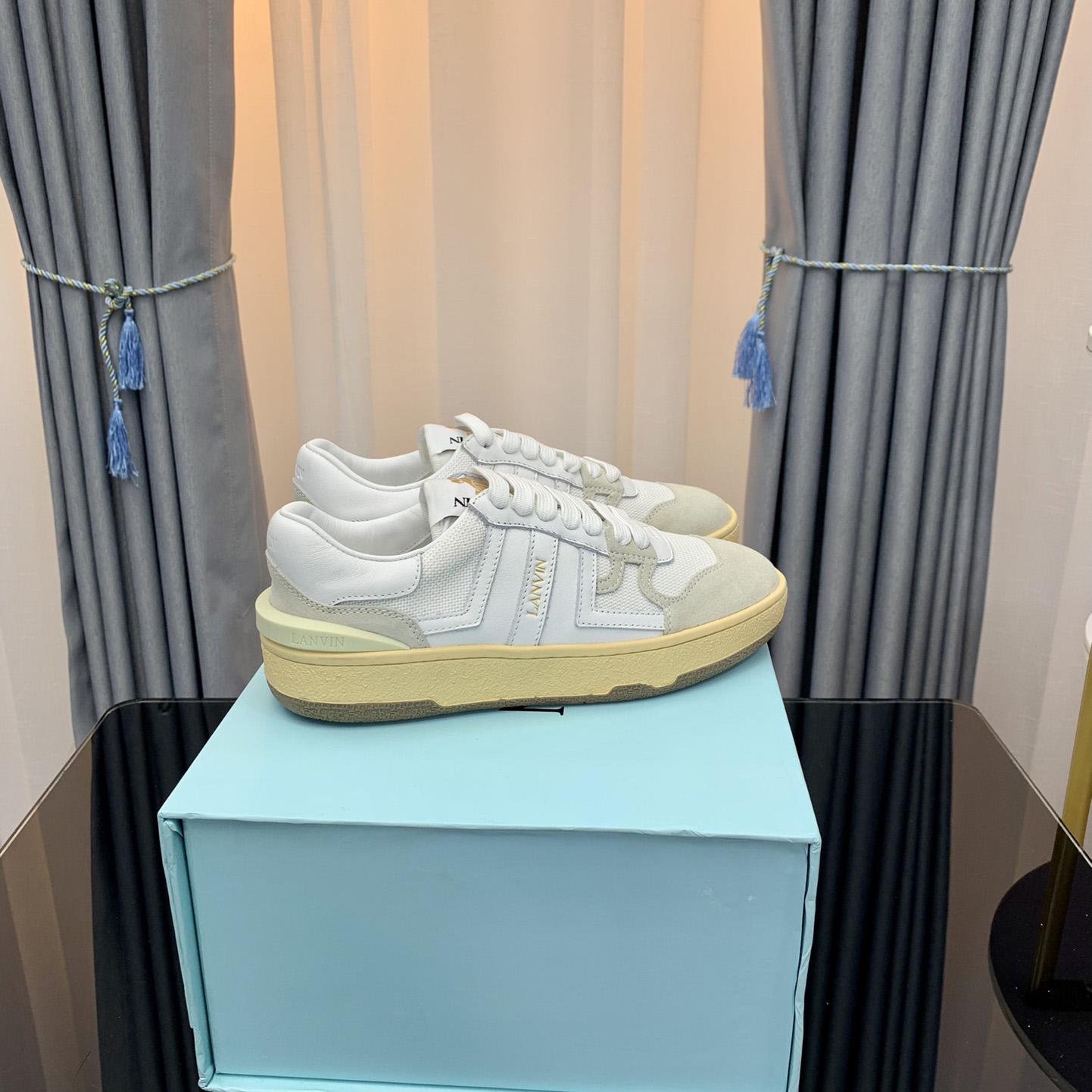 Lanvin Leather Clay Low-Top Sneakers - DopestKickz