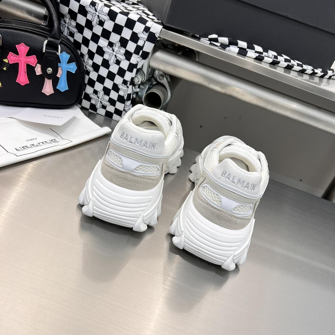 Balmain B-East Trainer In leather, Suede And Mesh - DopestKickz