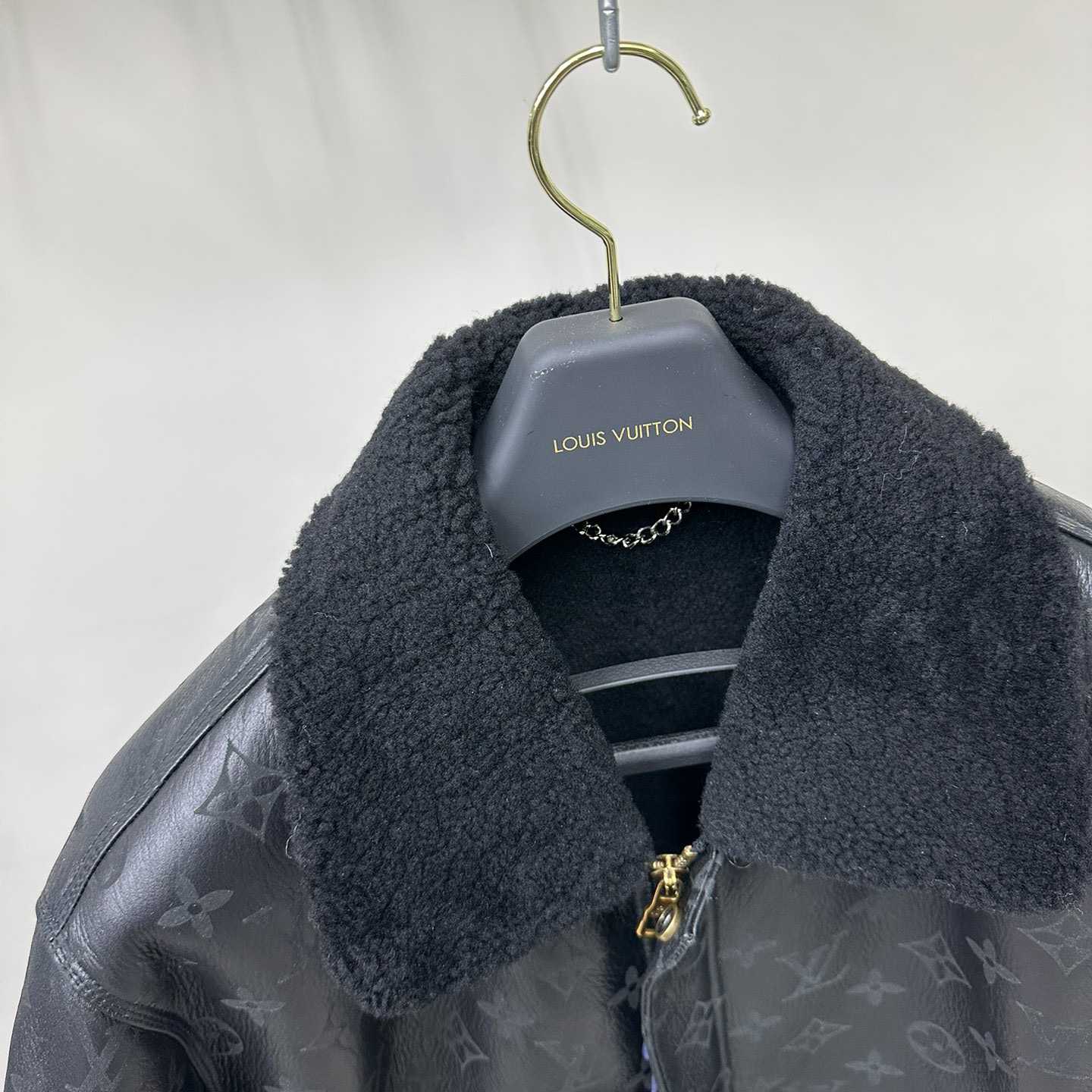 Louis Vuitton Shearling Embossed Monogram Jacket   1AAU29 - DopestKickz