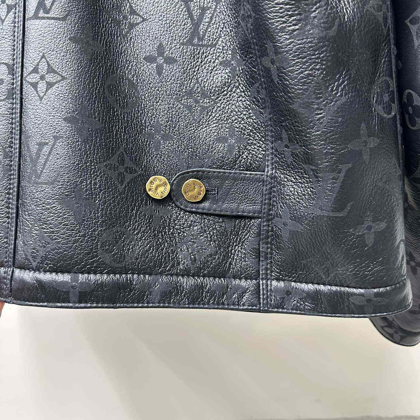 Louis Vuitton Shearling Embossed Monogram Jacket   1AAU29 - DopestKickz