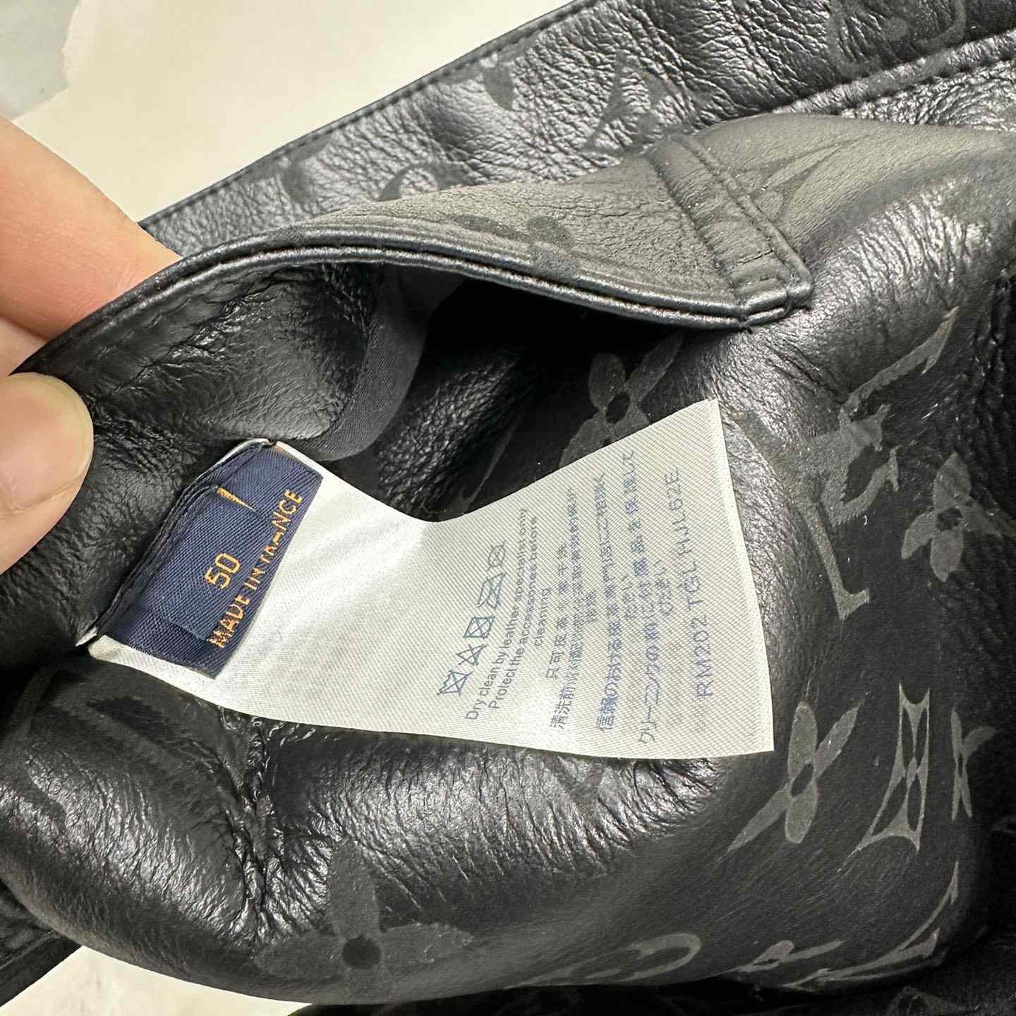 Louis Vuitton Shearling Embossed Monogram Jacket   1AAU29 - DopestKickz