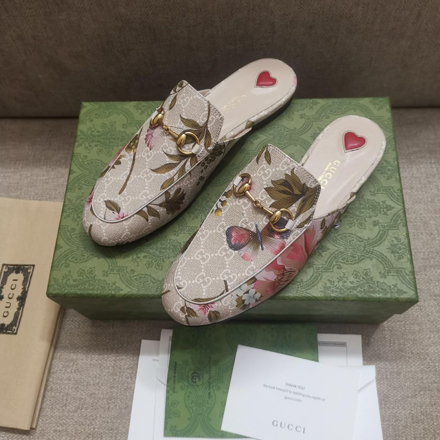 Gucci Women's GG Flora Princetown Slipper - DopestKickz