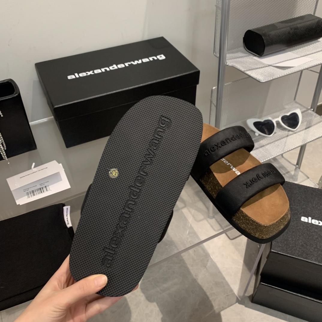 Alexander Wang Ronan Nylon Slide Sandals - DopestKickz