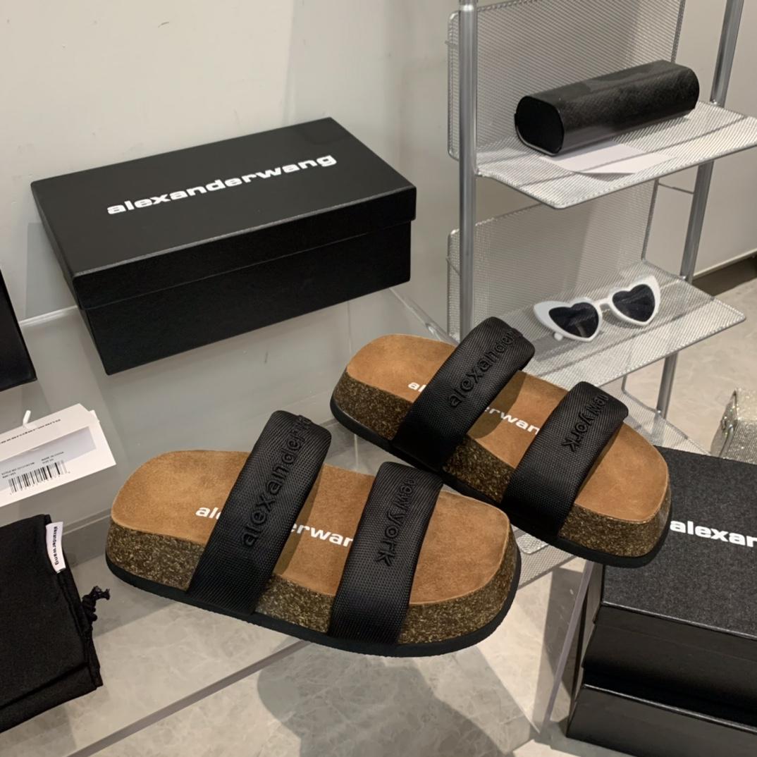 Alexander Wang Ronan Nylon Slide Sandals - DopestKickz