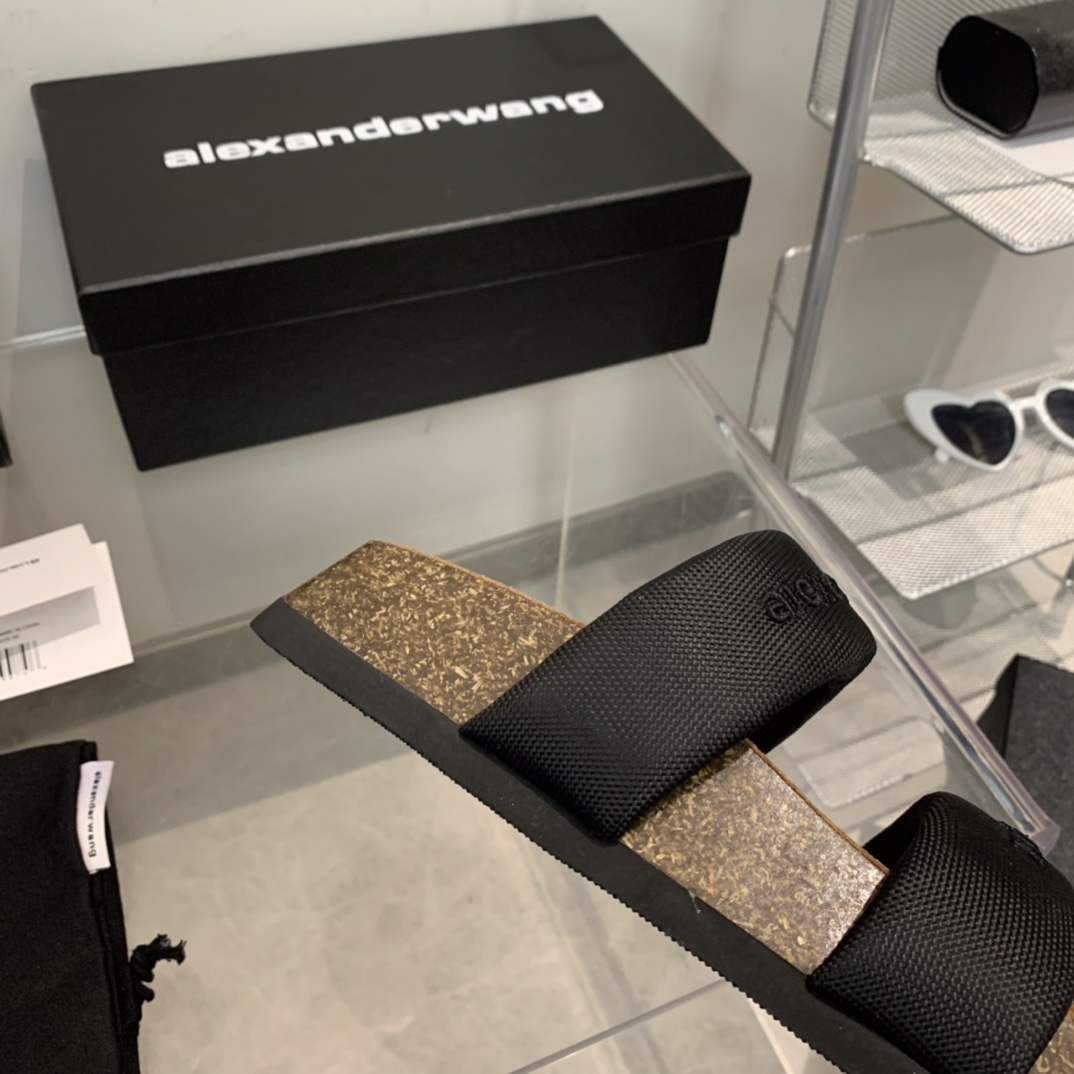 Alexander Wang Ronan Nylon Slide Sandals - DopestKickz