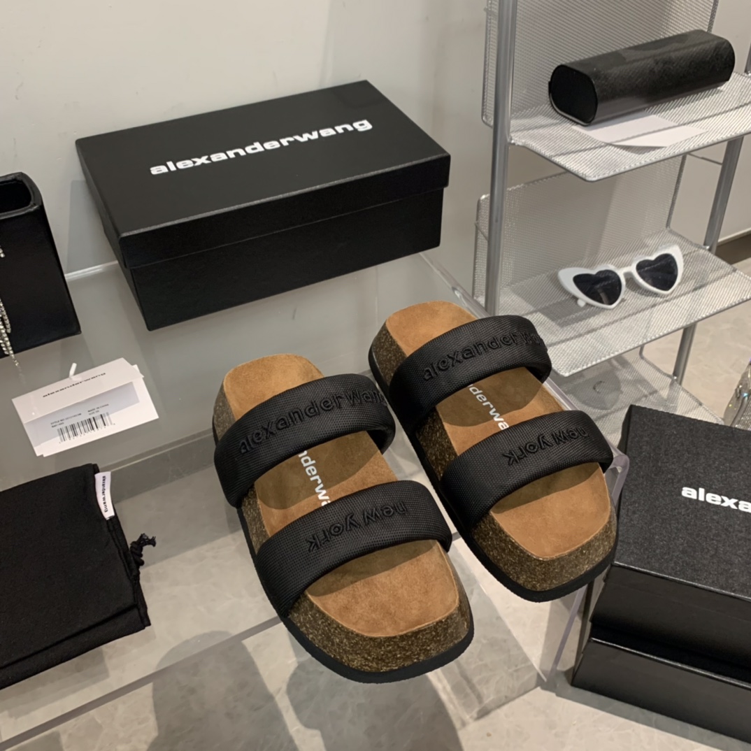 Alexander Wang Ronan Nylon Slide Sandals - DopestKickz