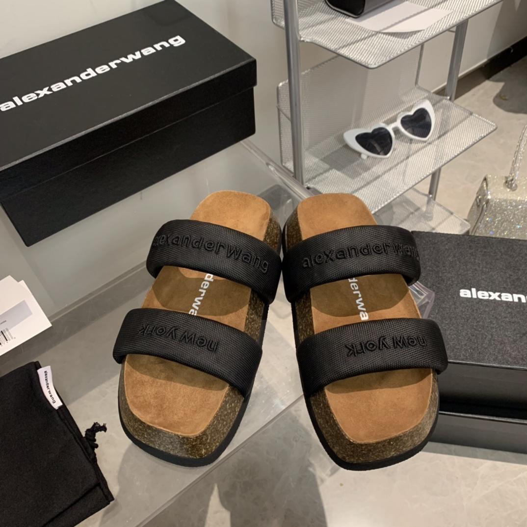 Alexander Wang Ronan Nylon Slide Sandals - DopestKickz