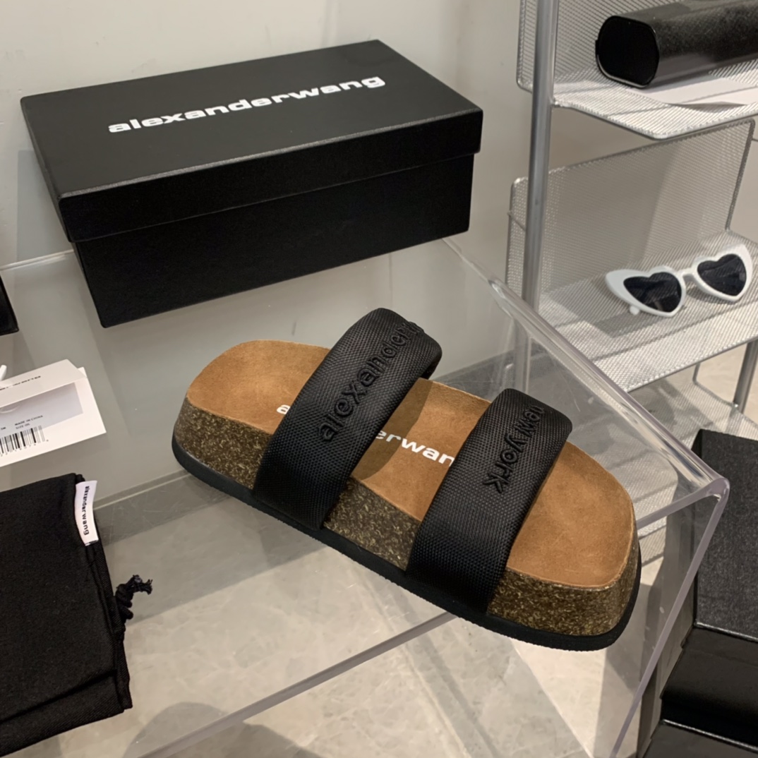Alexander Wang Ronan Nylon Slide Sandals - DopestKickz