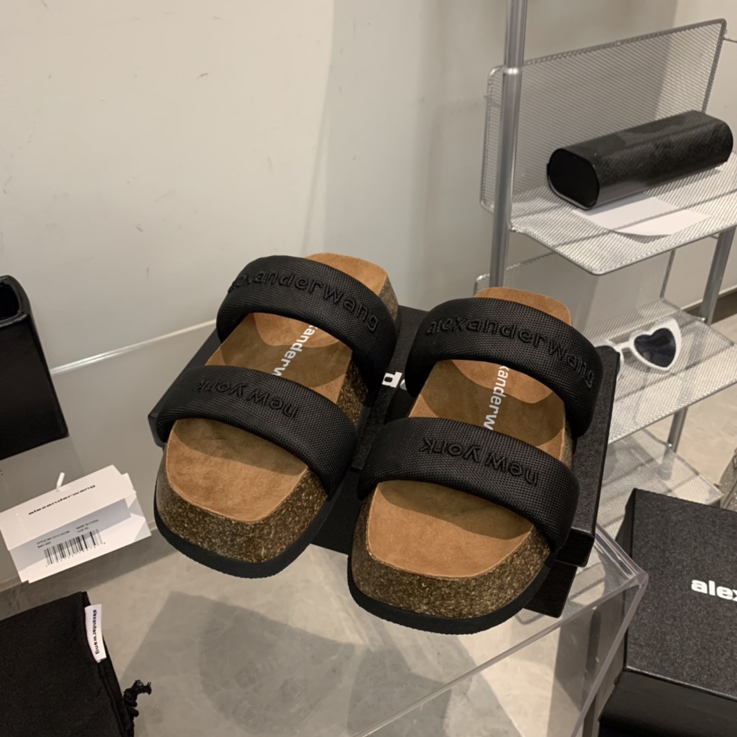 Alexander Wang Ronan Nylon Slide Sandals - DopestKickz