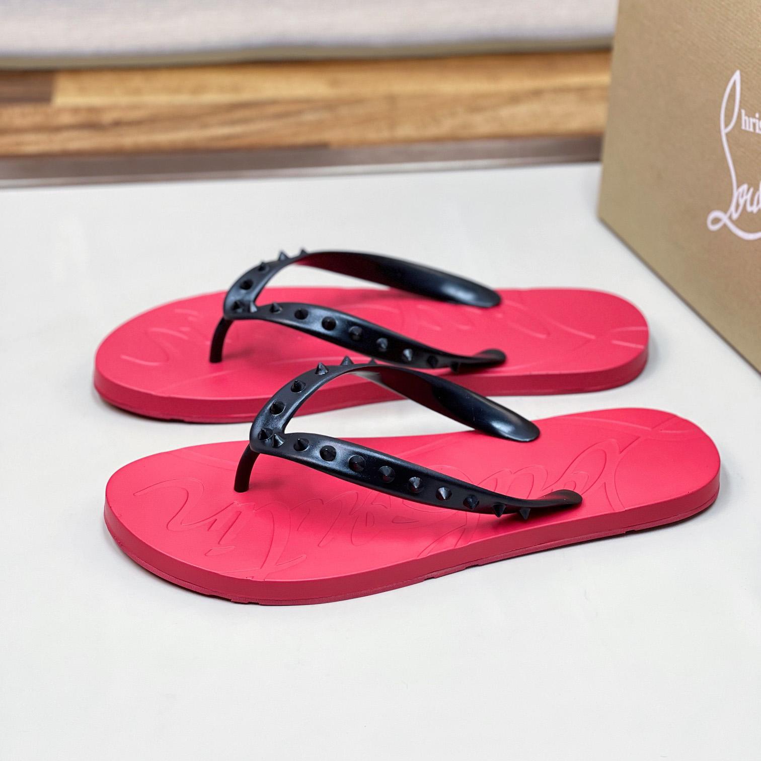 Christian Louboutin Loubi Flip Man Flip-flops - Rubber - DopestKickz