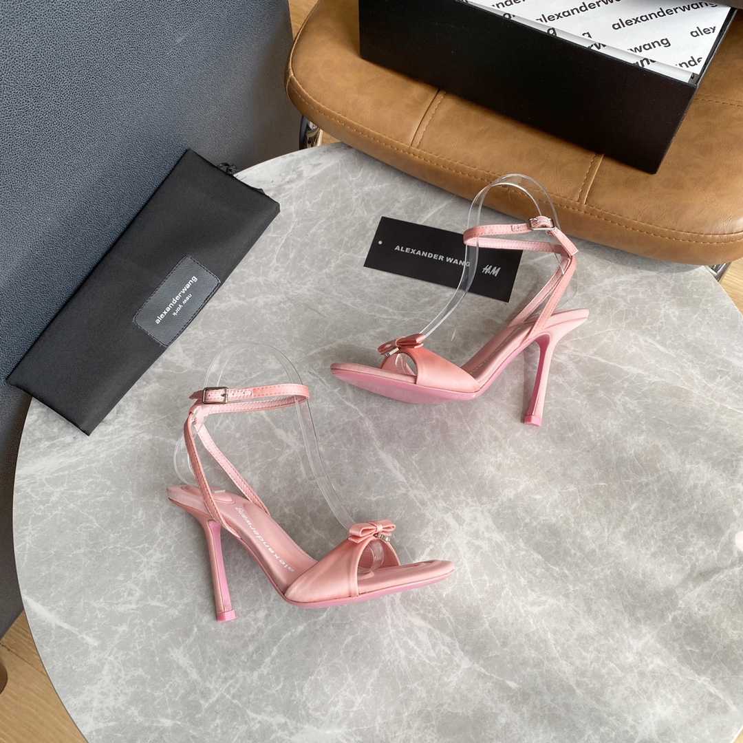 Alexander Wang Dahlia 105 Bow Sandal In Satin - DopestKickz