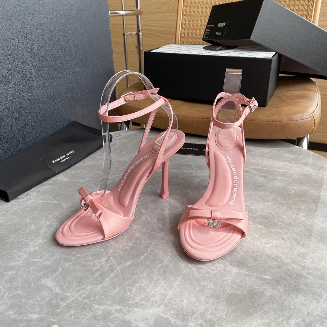 Alexander Wang Dahlia 105 Bow Sandal In Satin - DopestKickz