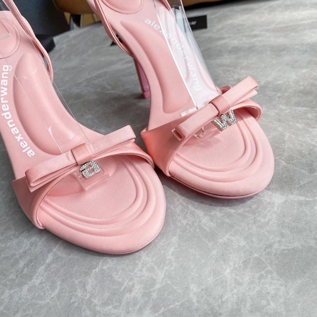 Alexander Wang Dahlia 105 Bow Sandal In Satin - DopestKickz