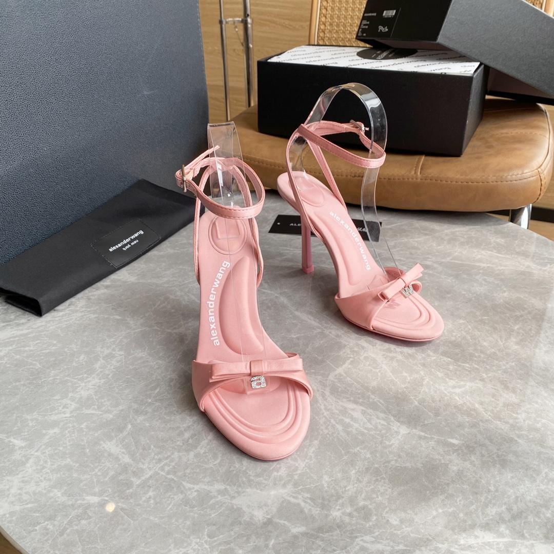 Alexander Wang Dahlia 105 Bow Sandal In Satin - DopestKickz