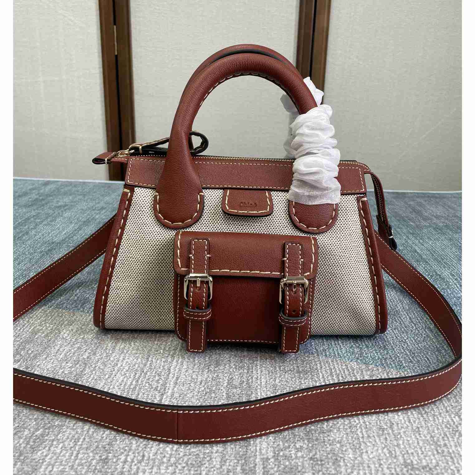 Chloe Edith Beige Brown Mini In Shoulder Bags(26.5-16-11cm) - DopestKickz