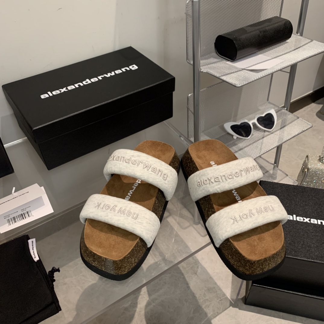 Alexander Wang Ronan Nylon Slide Sandals - DopestKickz