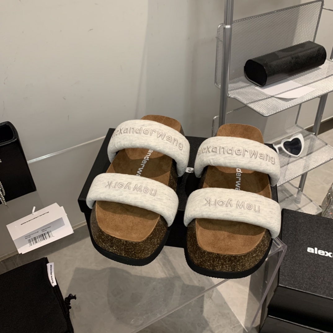 Alexander Wang Ronan Nylon Slide Sandals - DopestKickz