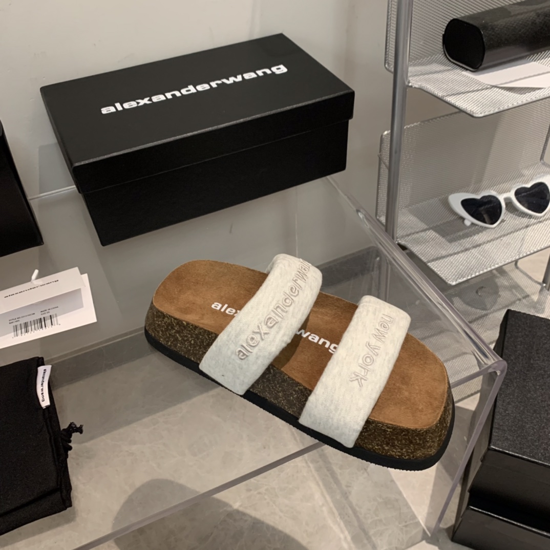 Alexander Wang Ronan Nylon Slide Sandals - DopestKickz