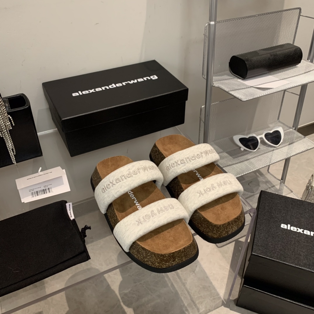 Alexander Wang Ronan Nylon Slide Sandals - DopestKickz