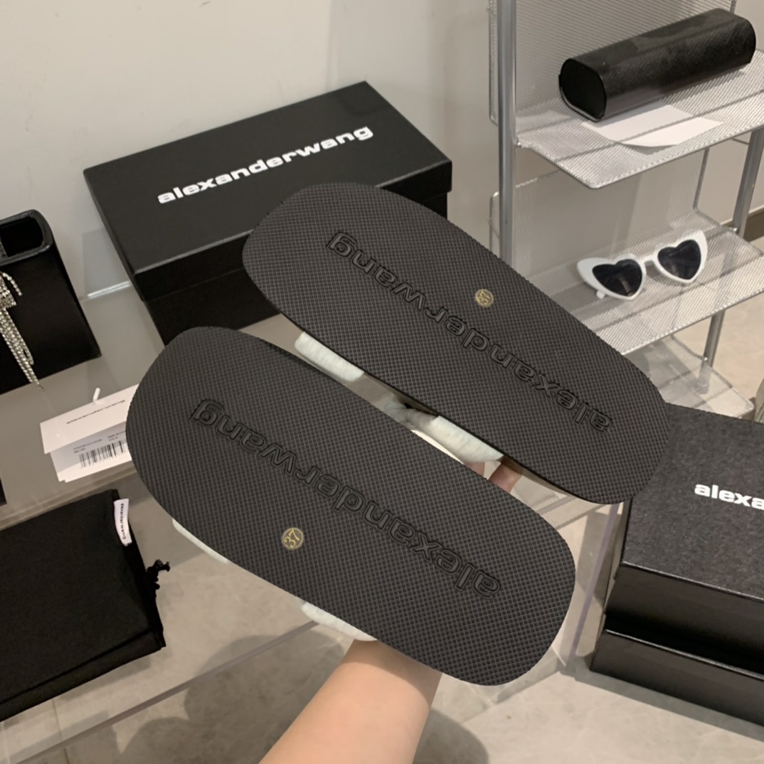 Alexander Wang Ronan Nylon Slide Sandals - DopestKickz