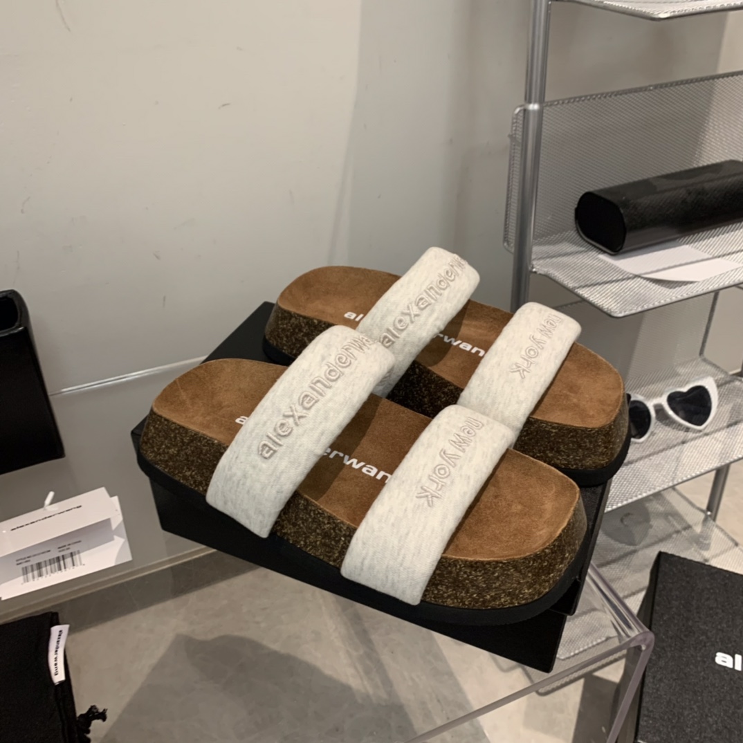 Alexander Wang Ronan Nylon Slide Sandals - DopestKickz