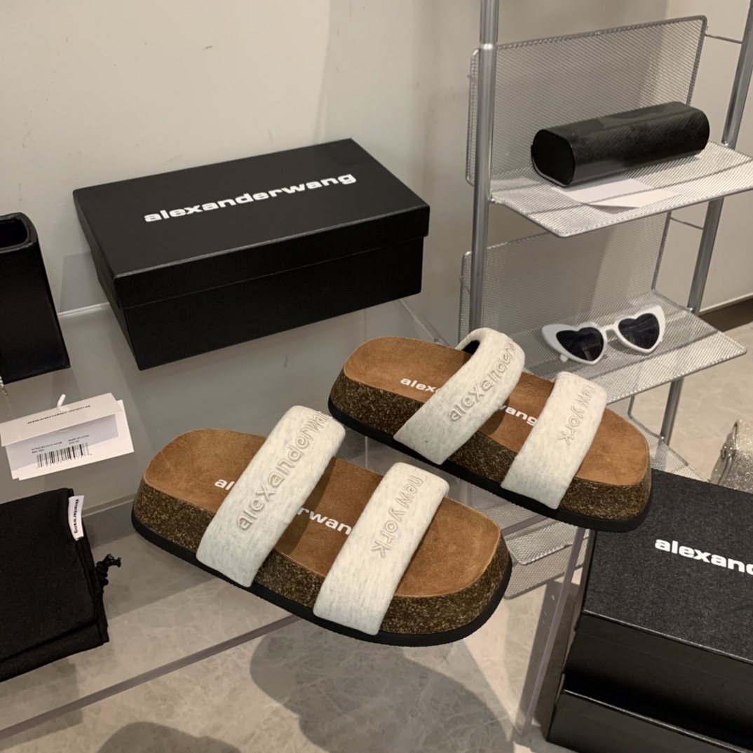 Alexander Wang Ronan Nylon Slide Sandals - DopestKickz