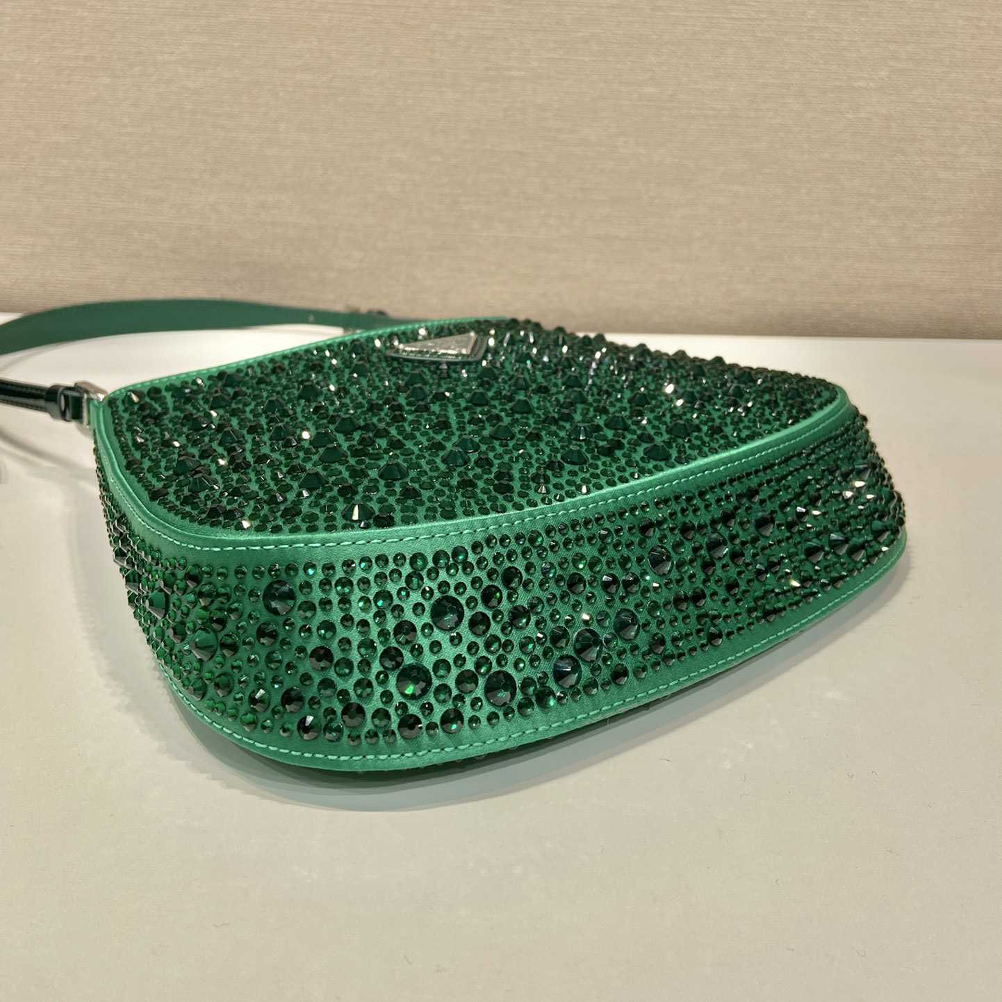 Prada Cleo Satin Bag With Crystals - DopestKickz