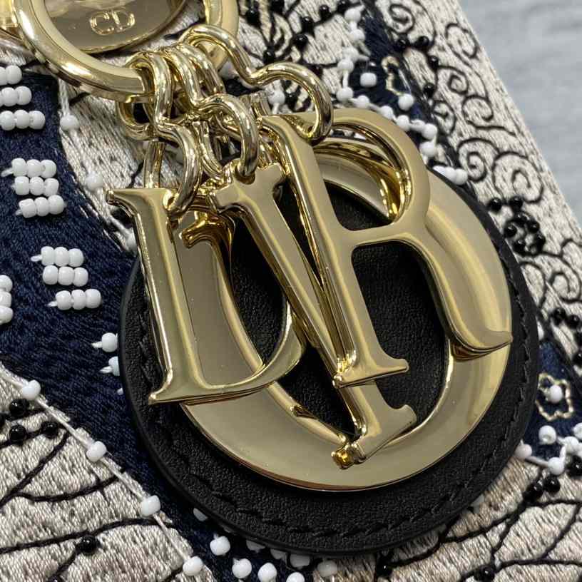 Dior Embroidered La Roue La Fortune Tarot Medium Lady Dior Blue - DopestKickz