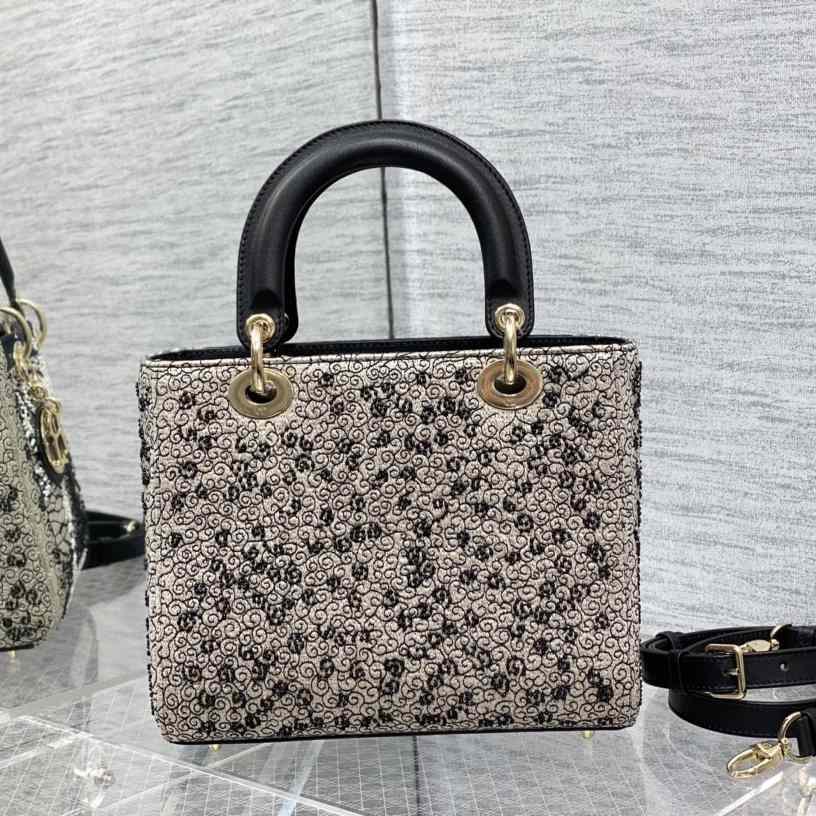 Dior Embroidered La Roue La Fortune Tarot Medium Lady Dior Blue - DopestKickz