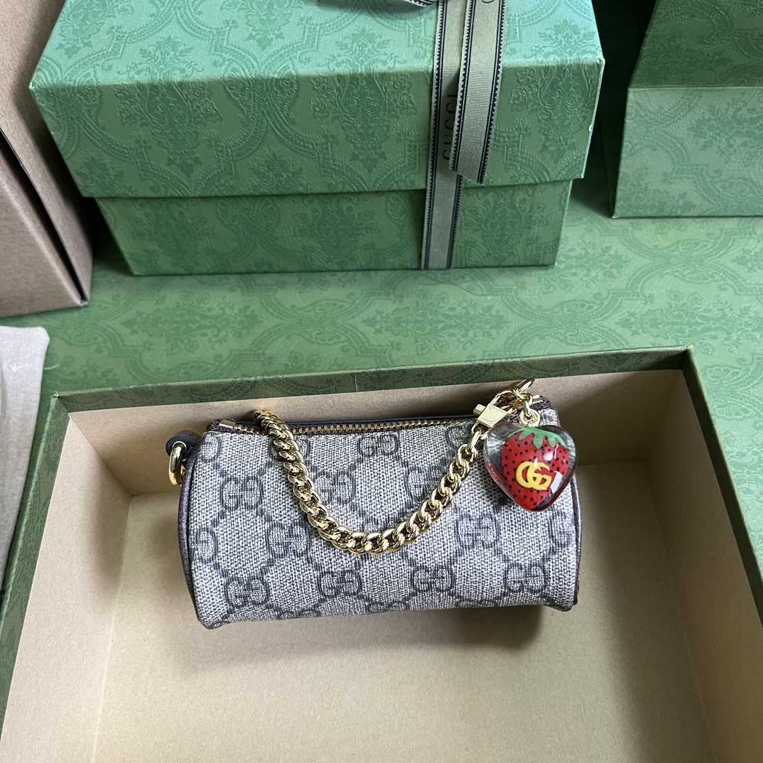 Gucci Coin Purse With Double G Strawberry  - DopestKickz